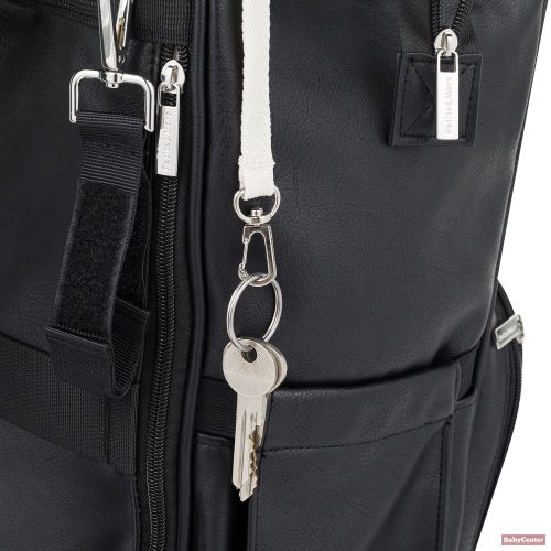 PETITE&MARS Pelenkázó táska bőr hátizsák babakocsihoz Jasper Camel Beige