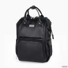 PETITE&MARS Pelenkázó táska bőr hátizsák babakocsihoz Jasper - Absolute Black