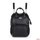 PETITE&MARS Pelenkázó táska bőr hátizsák babakocsihoz Jasper - Absolute Black