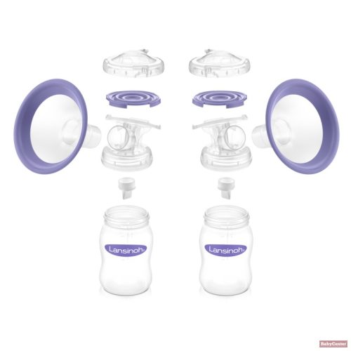 Lansinoh 2 az 1-ben elektromos mellszívó dupla + 2 db 160ml cumisüveg szettben