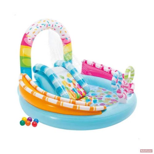 Intex Candy Fun felfújható vízi játszóközpont – gyermekmedence csúszdával