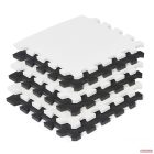 Kinderkraft Luno Puzzle habszivacs játszószőnyeg 180x150 cm (30db) black&white