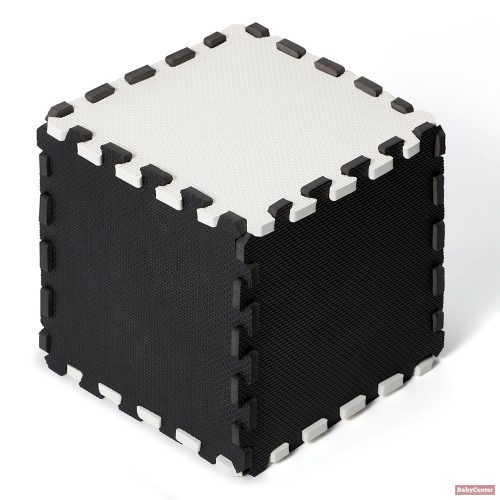 Kinderkraft Luno Puzzle habszivacs játszószőnyeg 180x150 cm (30db) black&white
