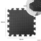 Kinderkraft Luno Puzzle habszivacs játszószőnyeg 180x150 cm (30db) black&white