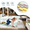 Kinderkraft Luno Puzzle habszivacs játszószőnyeg 185x165 cm (30db) sárga-szürke