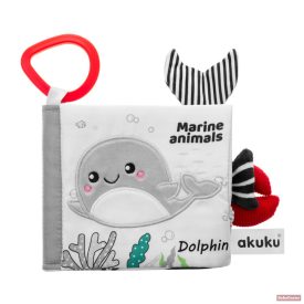   Akuku babakönyv,készségfejlesztő játék /fekete-fehér/ - Tengeri állatok