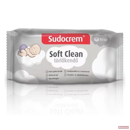 Sudocrem törlőkendő soft clean 55db-os