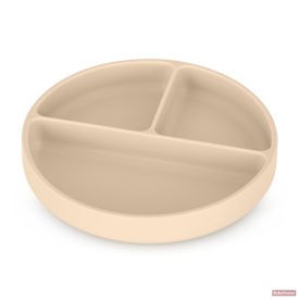   PETITE&MARS Szilikon osztott tányér, kerek Take&Match Desert Sand 6m+