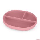 PETITE&MARS Take&Match Szilikon osztott tányér, ovális 6m+ Dusty Rose 