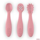 PETITE&MARS Take&MatchSzilikon gyakorló kanál szett 6m+ 3db - Desert Rose