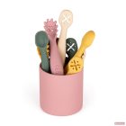 PETITE&MARS Take&MatchSzilikon gyakorló kanál szett 6m+ 3db - Desert Rose