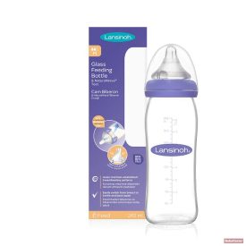 Lansinoh üveg cumisüveg egyedülálló etetőcumival 240ml