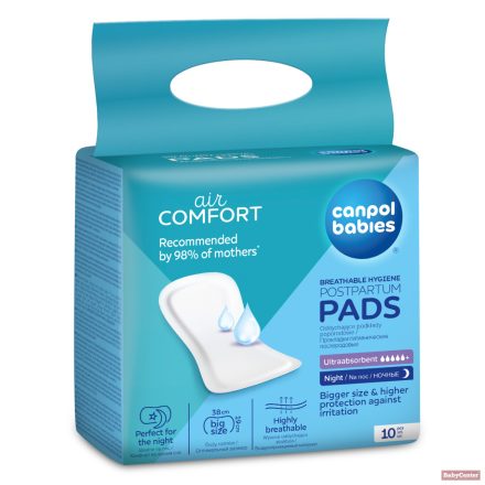 Canpol babies Szülés utáni esti légáteresztő tisztasági betét - 10db
