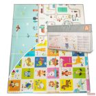 Zopa kétoldalas, összecsukható habszivacs játszószőnyeg (szegett szegéllyel) 200×150 cm - city