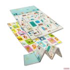 Zopa kétoldalas, összecsukható habszivacs játszószőnyeg (szegett szegéllyel) 180×120 cm - city