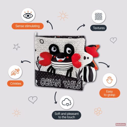 Zopa kontrasztos,szenzoros fejlesztő plüsskönyv-panda