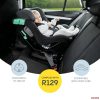 Zopa Verso i-size 40-105cm gyermekülés - övvel rögzíthető - Ivory Beige