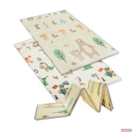   Zopa kétoldalas, összecsukható habszivacs játszószőnyeg (szegett szegéllyel) 180×120 cm - forest