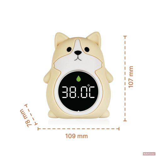 ZOPA Szilikon digitális szoba-és vízhőmérő éjjeli fény 3 az 1-ben – Dog