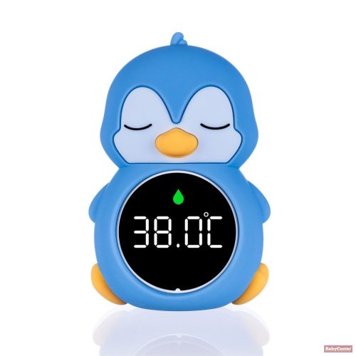 ZOPA Szilikon digitális szoba-és vízhőmérő éjjeli fény 3 az 1-ben – Penguin