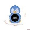 ZOPA Szilikon digitális szoba-és vízhőmérő éjjeli fény 3 az 1-ben – Penguin