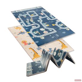   Zopa kétoldalas, összecsukható habszivacs játszószőnyeg (szegett szegéllyel) 180×120 cm - dino