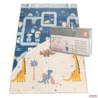 Zopa kétoldalas, összecsukható habszivacs játszószőnyeg (szegett szegéllyel) 180×120 cm - dino