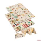 Zopa kétoldalas, összecsukható habszivacs játszószőnyeg (szegett szegéllyel) 200×150 cm - savana