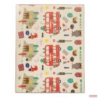 Zopa kétoldalas, összecsukható habszivacs játszószőnyeg (szegett szegéllyel) 200×150 cm - savana