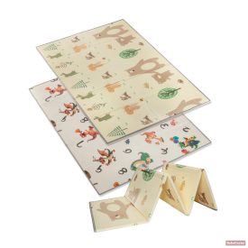   Zopa kétoldalas, összecsukható habszivacs játszószőnyeg (szegett szegéllyel) 200×150 cm - forest