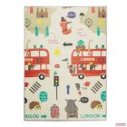 Zopa kétoldalas, összecsukható habszivacs játszószőnyeg (szegett szegéllyel) 180×120 cm - savana