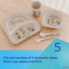 Canpol babies Ebéd szett BONJOUR PARIS 5db bézs