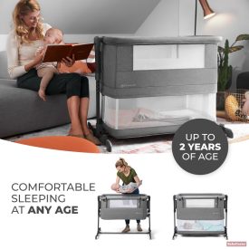 Kinderkraft babaöböl 2in1 Neste Grow - szürke melange