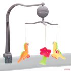 Fillikid zenélő forgó utazóágyra és fa kiságyra - szürke oroszlános