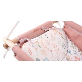   Adamo rózsaszín virágom hinta - 5pontos biztonsági övvel