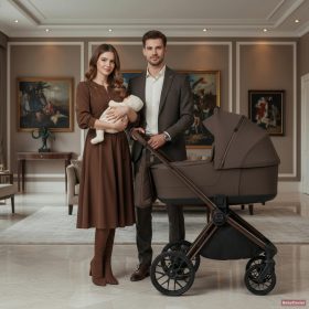   Adamex Bianco 4in1 multifunkciós babakocsi (Römer hordozóval,isofix bázistalppal) - Chocolate brown