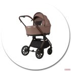 Adamex Bianco 4in1 multifunkciós babakocsi (Römer hordozóval,isofix bázistalppal) - Chocolate brown