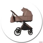 Adamex Bianco 4in1 multifunkciós babakocsi (Römer hordozóval,isofix bázistalppal) - Chocolate fango