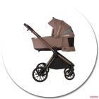 Adamex Bianco 4in1 multifunkciós babakocsi (Römer hordozóval,isofix bázistalppal) - Chocolate fango