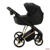 Adamex Blanc Premium multifunkciós babakocsi 3in1 - fekete /textil/gold vázbetéttel /TK-532/