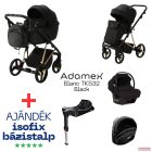 Adamex Blanc Premium multifunkciós babakocsi 3in1 - fekete /textil/gold vázbetéttel /TK-532/