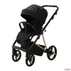 Adamex Blanc Premium multifunkciós babakocsi 3in1 - fekete /textil/gold vázbetéttel /TK-532/