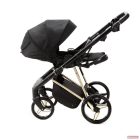 Adamex Blanc Premium multifunkciós babakocsi 3in1 - fekete /textil/gold vázbetéttel /TK-532/