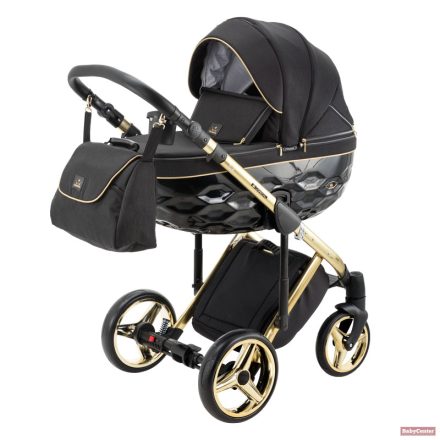 Adamex Chantal multifunkciós babakocsi 3in1 Black-Gold /C1/