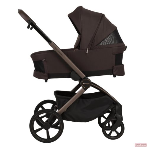 Adamex Como 2in1 premium multifunkciós babakocsi összecsukható mózeskosárral - Chocolate brown