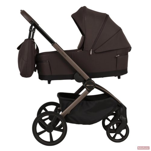 Adamex Como 4in1 premium multifunkciós babakocsi összecsukható mózeskosárral (Römer hordozóval,isofix bázistalppal) - Chocolate brown