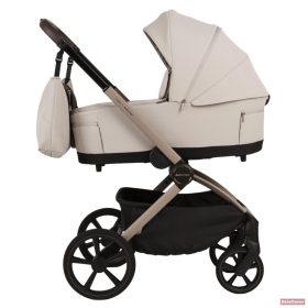   Adamex Como 4in1 premium multifunkciós babakocsi összecsukható mózeskosárral (Römer hordozóval,isofix bázistalppal) - Natura beige