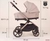 Adamex Como 4in1 premium multifunkciós babakocsi összecsukható mózeskosárral (Römer hordozóval,isofix bázistalppal) - Natura latte