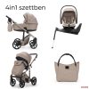 Adamex DOLCE Natura Premium babakocsi 4in1 szettben (Römer Safe Core hordozóval és bázistalppal) - SAND