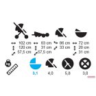 Adamex Mobi Air multifunkciós babakocsi 3in1 Graphite grey /TK-57/